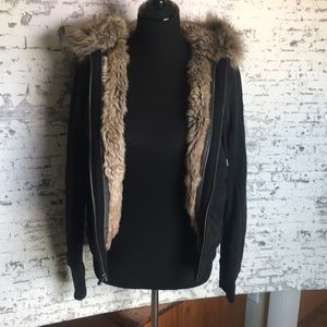 American Eagle Fur-Lined Hoodie